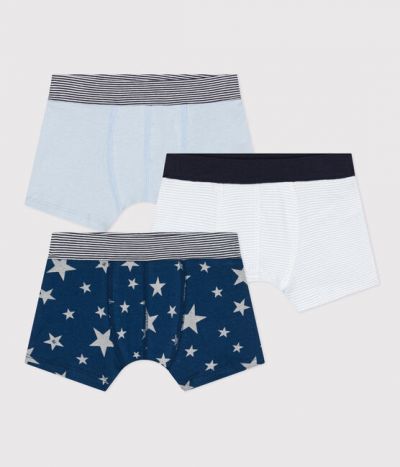 Lot de 3 boxers étoile en coton petit garçon