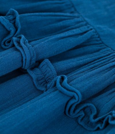 Robe manches courtes en gaze de coton enfant fille