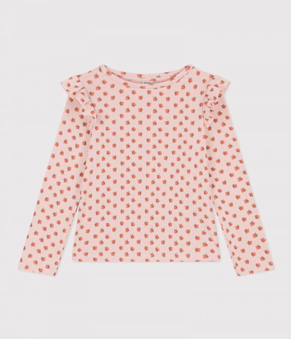 Tee-shirt manches longues en coton enfant fille