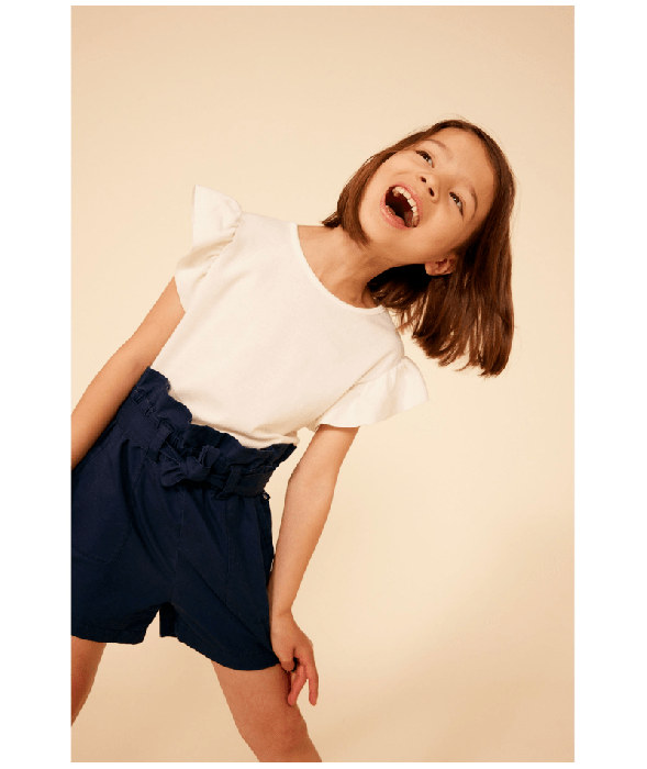 Short en toile de coton enfant fille