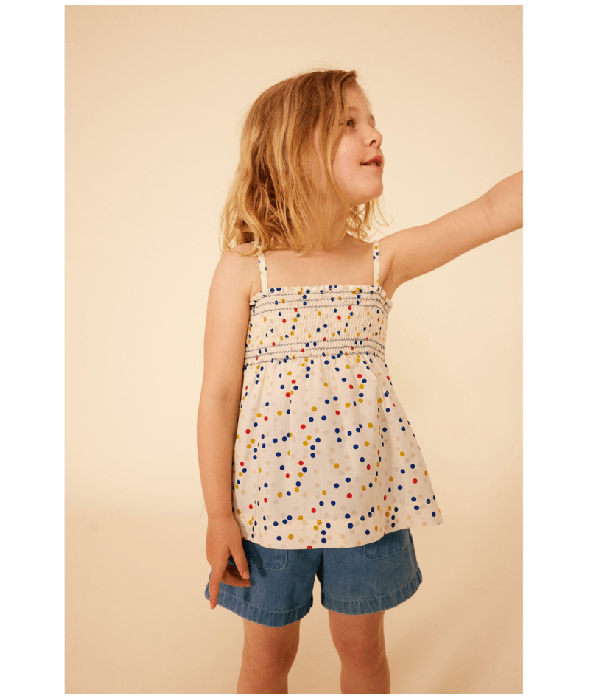Blouse sans manche en coton enfant fille