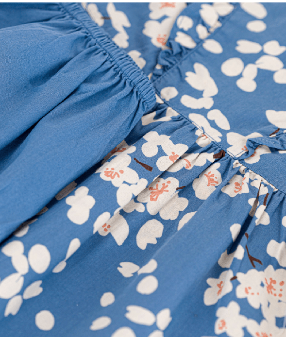 Robe manches courtes et bloomer en popeline bébé