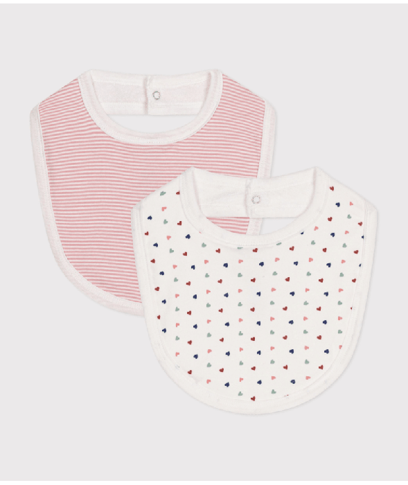 Lots de deux bavoirs bébé en coton