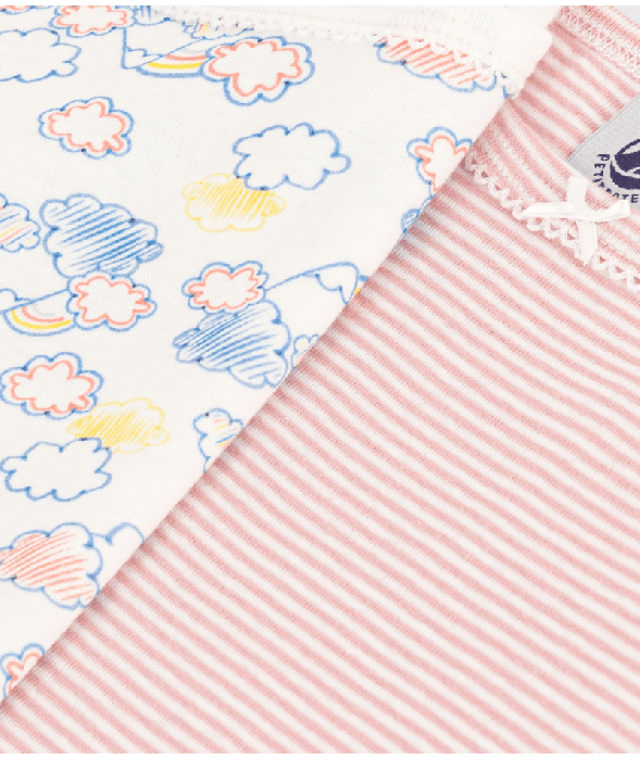 Lot de 2 chemises à bretelles arc-en-ciel en coton enfant