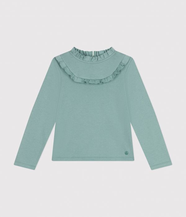 Tee-shirt manches longues en côte enfant fille