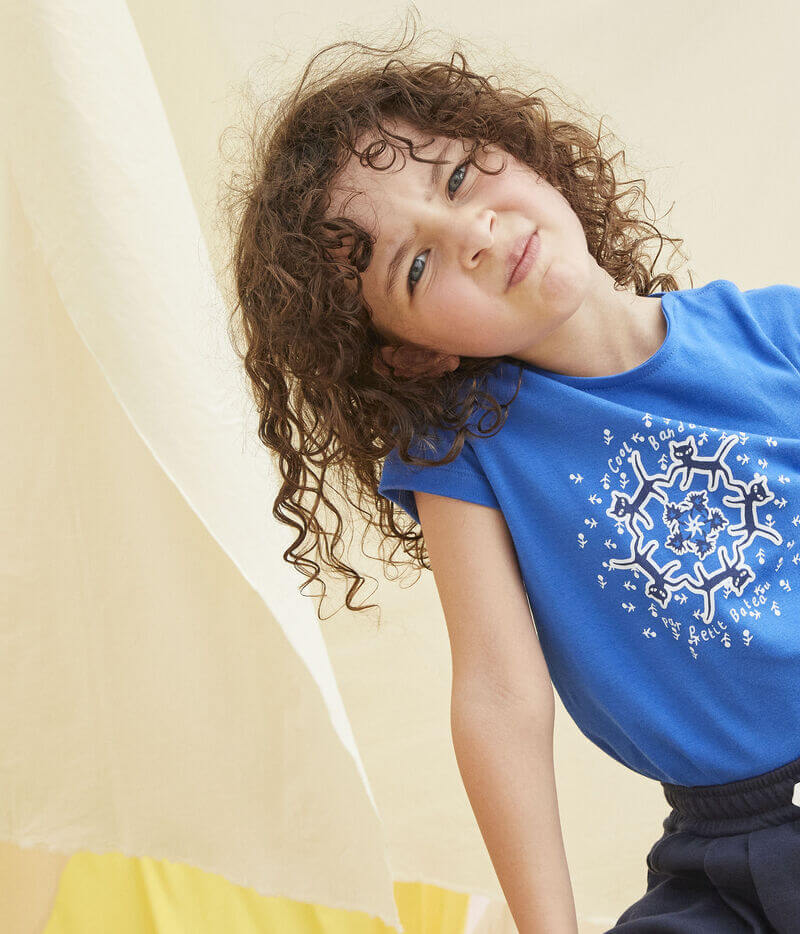 Tee-shirt Manches Courtes Fille Petit Bateau – Coton – Rayures Et Motif Cœur – Marque Française - 9